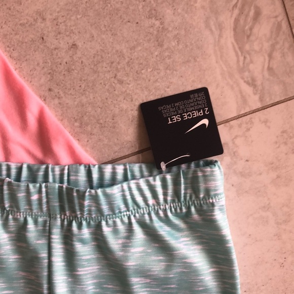 Nike Pink Tank Top and Teal Shorts Set - Picture 3 of 8